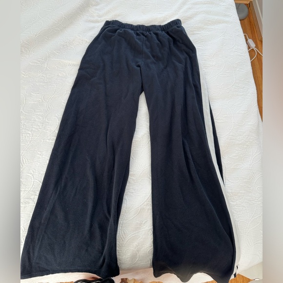 Brandy Melville Navy Track Pant with White Stripe - Picture 4 of 5
